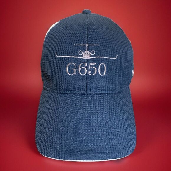 GULFSTREAM G650 Private Jet Blue Mesh Sport Hat Ball Cap Adjustable - Picture 1 of 9